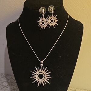 Silver Starburst Earrings